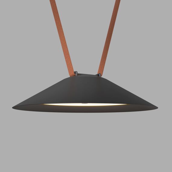 Denkirs DK5565-BK Cветильник для трека-ремня Belty, серия Flow, со светодиодом, D300*H71мм, 48V DC, 20W, RA90, 120°, 3000K, IP20, черный, алюминий