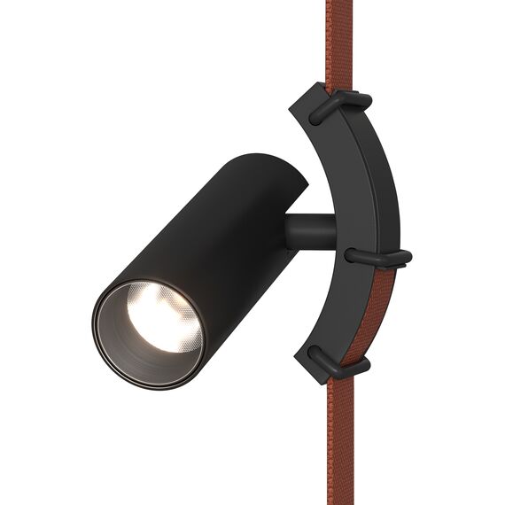 Denkirs DK5547-BK Поворотный светильник для трека-ремня Belty, серия Spot, со светодиодом, D35*L126.5мм, 48V DC, 7W, RA90, 30°, 3000K, IP20, черный, алюминий, изображение 5