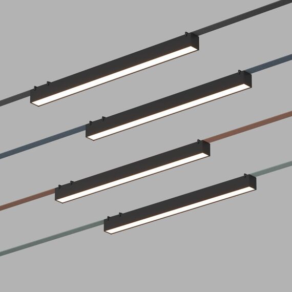 Denkirs DK5576-BK Cветильник для трека-ремня Belty, серия Linear, со светодиодом, L642*W40*H45мм, 48V DC, 24W, RA90, 120°, 4000K, IP20, черный, алюминий, изображение 2