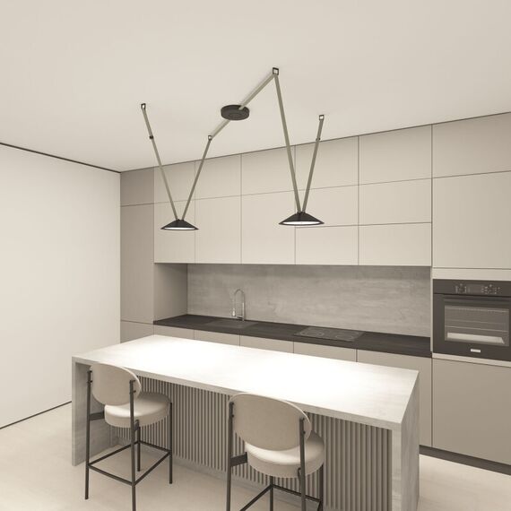 Denkirs DK5565-BK Cветильник для трека-ремня Belty, серия Flow, со светодиодом, D300*H71мм, 48V DC, 20W, RA90, 120°, 3000K, IP20, черный, алюминий, изображение 8