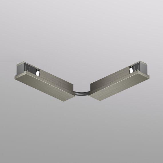 Denkirs TR5724-DN Электрический коннектор для трека SHINE BASE 90° стена-потолок с поворотом трека под произвольным углом, темный никель, алюминий
