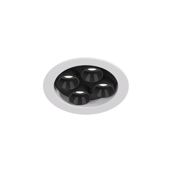 Denkirs DK2510-WB Встраиваемый светильник SPACE со светодиодом d65 220V 8W 38° 4000К IP20 белый/черный алюминий, изображение 4