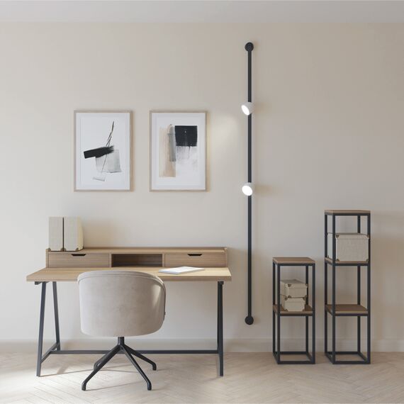 Denkirs DK5542-WH+BK Поворотный светильник для трека-ремня Belty, серия Spot, со светодиодом, D100*H107мм, 48V DC, 12W, RA90, 120°, 4000K, IP20, белый с черным, алюминий, изображение 6