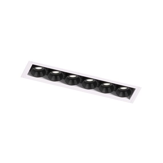 Denkirs DK2531-WB Встраиваемый светильник SPACE со светодиодом под шпатлевку L126mm 220V 10W 38° 4000К IP20 белый/черный алюминий, изображение 6