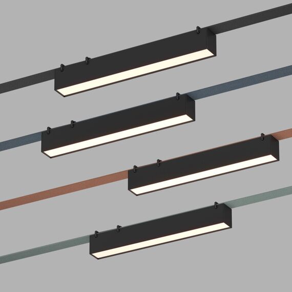 Denkirs DK5574-BK Cветильник для трека-ремня Belty, серия Linear, со светодиодом, L323*W40*H45мм, 48V DC, 12W, RA90, 120°, 4000K, IP20, черный, алюминий, изображение 2