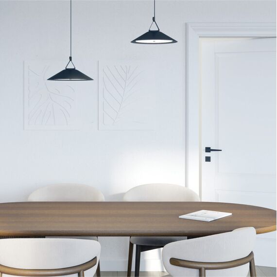 Denkirs DK5565-BK Cветильник для трека-ремня Belty, серия Flow, со светодиодом, D300*H71мм, 48V DC, 20W, RA90, 120°, 3000K, IP20, черный, алюминий, изображение 5