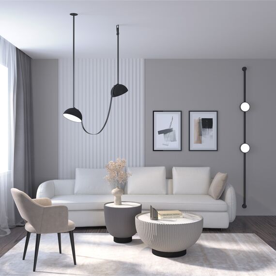 Denkirs DK5560-BK Cветильник для трека-ремня Belty, серия Flow со светодиодом, D220*H117мм, 48V DC, 24W, RA90, 120°, 4000K, IP20, черный, алюминий, изображение 5