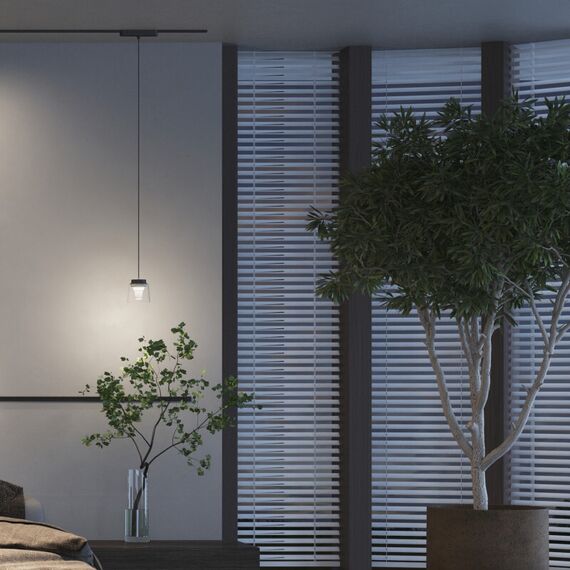 Denkirs DK5347-BK Светильник для трека Air, серия Hang 4000 со светодиодом, ?90*86mm, 48V DC, 4W, RA?95, 120°, 4000K, IP20, черный, алюминий, стекло, акрил, изображение 4