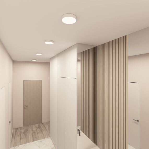 Denkirs DK2850-WH Накладной светильник TAB 24 Вт, LED 3000K/4000K/6500K, IP 20, d160mm, белый, алюминий/акрил, изображение 6