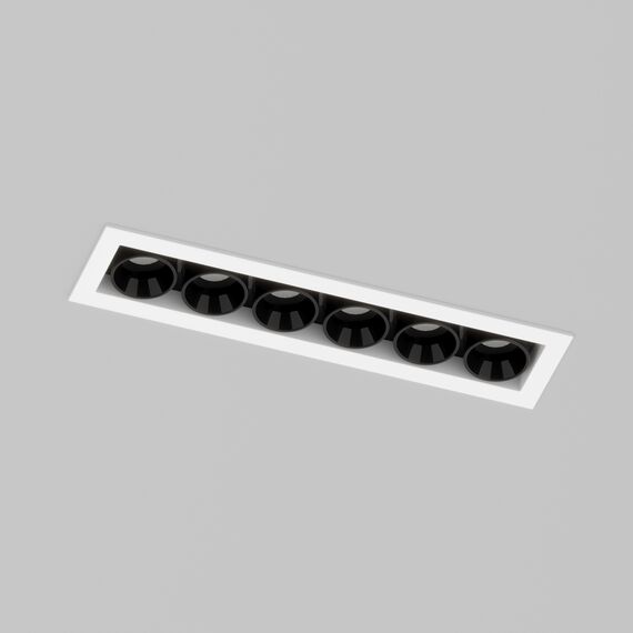 Denkirs DK2514-WB Встраиваемый светильник SPACE со светодиодом L126mm 220V 10W 38° 4000К IP20 белый/черный алюминий, изображение 2