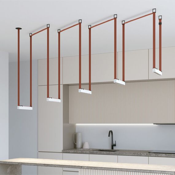 Denkirs DK5570-WB Cветильник для трека-ремня Belty, серия Grill, со светодиодом, L323*W40*H45мм, 48V DC, 12W, RA90, 24°, 4000K, IP20, белый с черным, алюминий, изображение 5