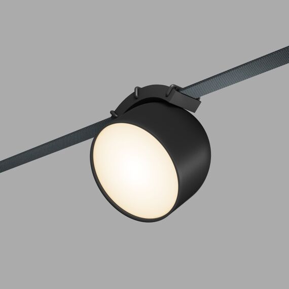 Denkirs DK5543-BK Поворотный светильник для трека-ремня Belty, серия Spot, со светодиодом, D100*H107мм, 48V DC, 12W, RA90, 120°, 3000K, IP20, черный, алюминий, изображение 2