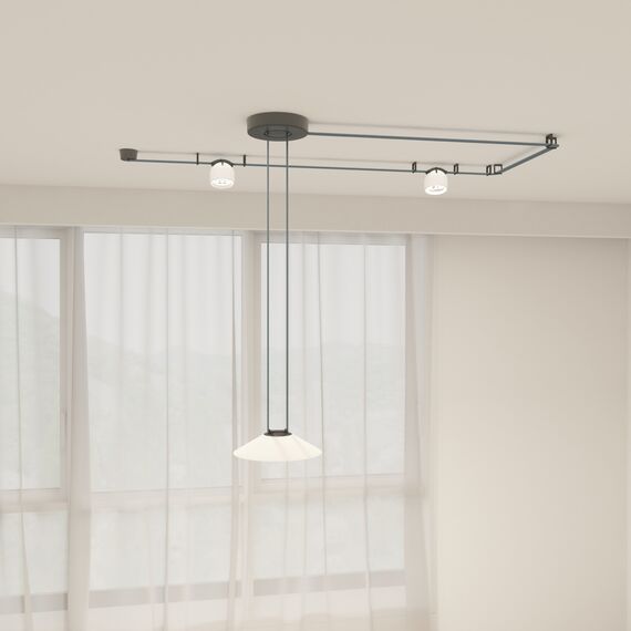 Denkirs DK5565-WH+BK Cветильник для трека-ремня Belty, серия Flow, со светодиодом, D300*H71мм, 48V DC, 12W, RA90, 120°, 3000K, IP20, белый с черным, алюминий, изображение 7