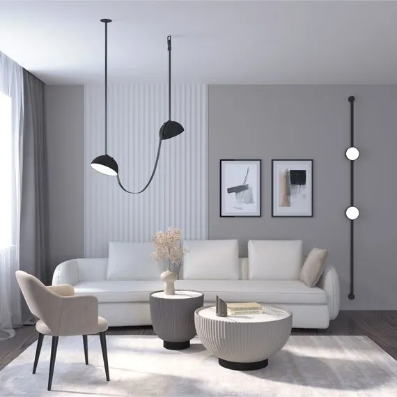 Denkirs DK5560-BK Cветильник для трека-ремня Belty, серия Flow со светодиодом, D220*H117мм, 48V DC, 24W, RA90, 120°, 4000K, IP20, черный, алюминий, изображение 5