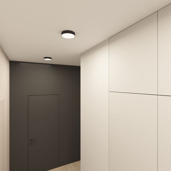 Denkirs DK2850-BK Накладной светильник TAB 24 Вт, LED 3000K/4000K/6500K, IP 20, d160mm, черный, алюминий/акрил, изображение 7