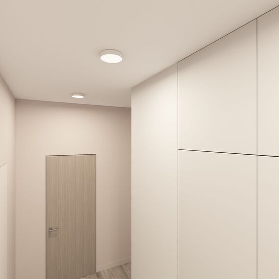 Denkirs DK2850-WH Накладной светильник TAB 24 Вт, LED 3000K/4000K/6500K, IP 20, d160mm, белый, алюминий/акрил, изображение 7
