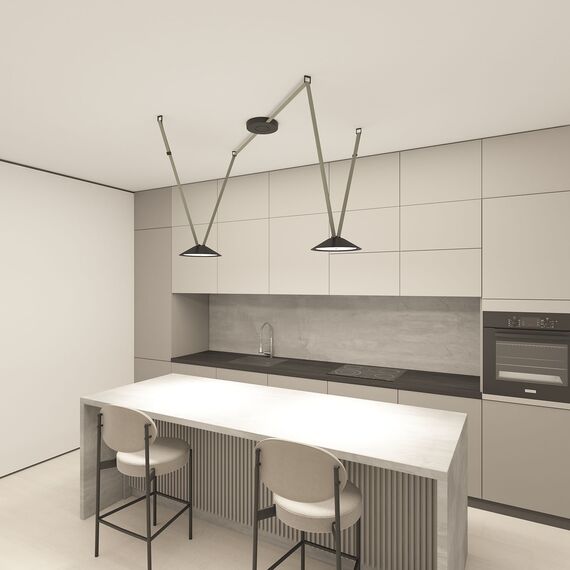Denkirs DK5564-BK Cветильник для трека-ремня Belty, серия Flow, со светодиодом, D300*H71мм, 48V DC, 20W, RA90, 120°, 4000K, IP20, черный, алюминий, изображение 8