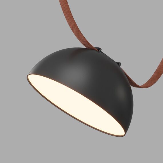 Denkirs DK5561-BK Cветильник для трека-ремня Belty, серия Flow со светодиодом, D220*H117мм, 48V DC, 24W, RA90, 120°, 3000K, IP20, черный, алюминий, изображение 2