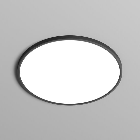 Denkirs DK6524-BK Накладной светильник THIN, IP40, 50W, 3000K/4000K/6500K, переключатель цветовой температуры на корпусе, черный, полимер