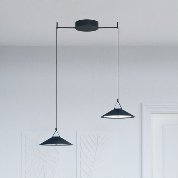 Denkirs DK5565-BK Cветильник для трека-ремня Belty, серия Flow, со светодиодом, D300*H71мм, 48V DC, 20W, RA90, 120°, 3000K, IP20, черный, алюминий, изображение 6