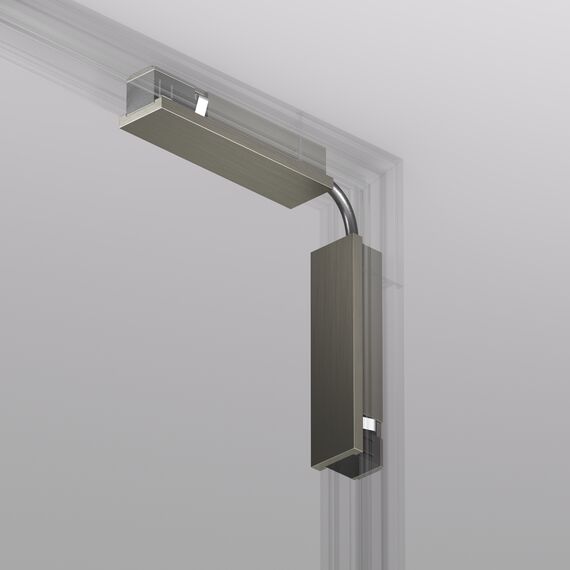 Denkirs TR5724-DN Электрический коннектор для трека SHINE BASE 90° стена-потолок с поворотом трека под произвольным углом, темный никель, алюминий, изображение 2