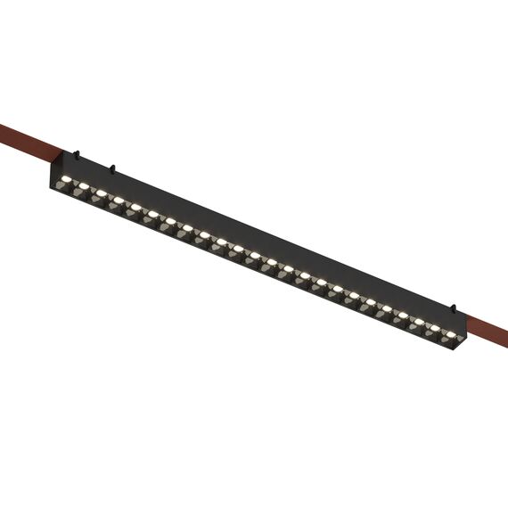 Denkirs DK5572-BK Cветильник для трека-ремня Belty, серия Grill, со светодиодом, L642*W40*H45мм, 48V DC, 24W, RA90, 24°, 4000K, IP20, черный, алюминий, изображение 3