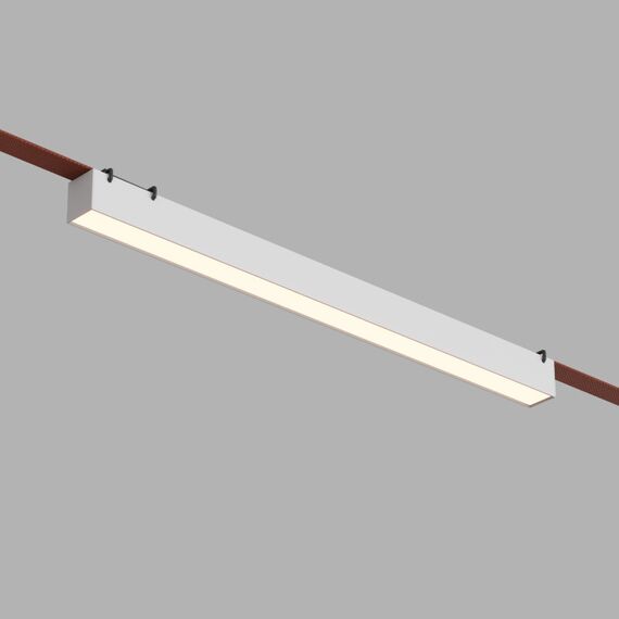 Denkirs DK5577-WH Cветильник для трека-ремня Belty, серия Linear, со светодиодом, L642*W40*H45мм, 48V DC, 24W, RA90, 120°, 3000K, IP20, белый, алюминий
