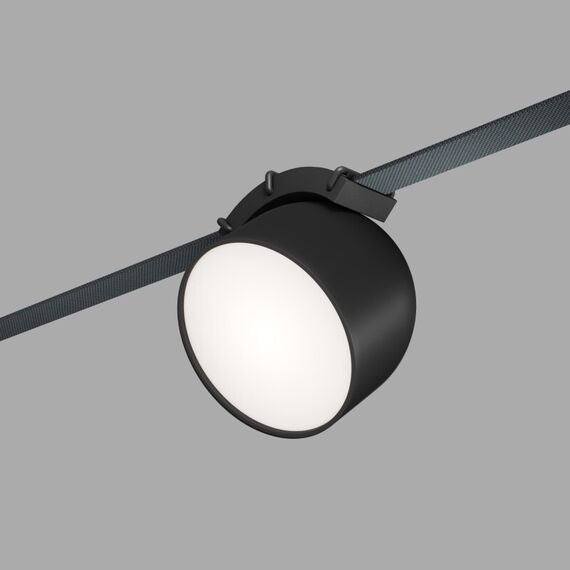 Denkirs DK5542-BK Поворотный светильник для трека-ремня Belty, серия Spot, со светодиодом, D100*H107мм, 48V DC, 12W, RA90, 120°, 4000K, IP20, черный, алюминий, изображение 2