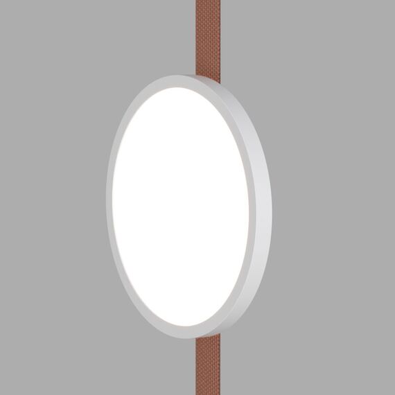 Denkirs DK5566-WH+BK Cветильник для трека-ремня Belty, серия Flow, со светодиодом, D168*H29.5мм, 48V DC, 10W, RA90, 120°, 4000K, IP20, белый с черным, алюминий