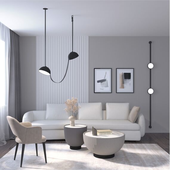 Denkirs DK5561-BK Cветильник для трека-ремня Belty, серия Flow со светодиодом, D220*H117мм, 48V DC, 24W, RA90, 120°, 3000K, IP20, черный, алюминий, изображение 5