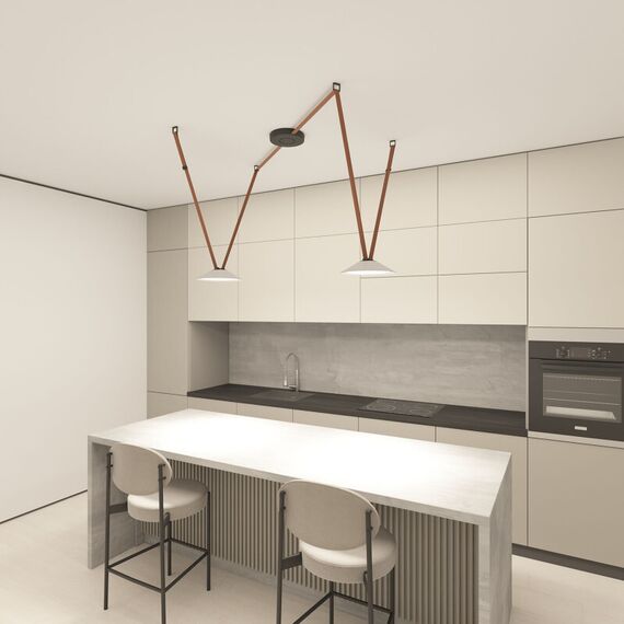 Denkirs DK5565-WH+BK Cветильник для трека-ремня Belty, серия Flow, со светодиодом, D300*H71мм, 48V DC, 12W, RA90, 120°, 3000K, IP20, белый с черным, алюминий, изображение 6