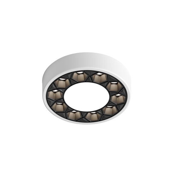 Denkirs DK2440-WB Встраиваемый светильник DUAL 5+5 Вт, LED 4000K, IP 20, d90mm, белый/черный, алюминий/акрил, изображение 4