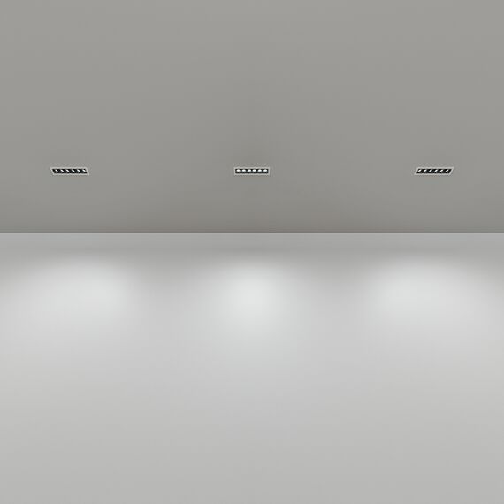 Denkirs DK2514-WB Встраиваемый светильник SPACE со светодиодом L126mm 220V 10W 38° 4000К IP20 белый/черный алюминий, изображение 4