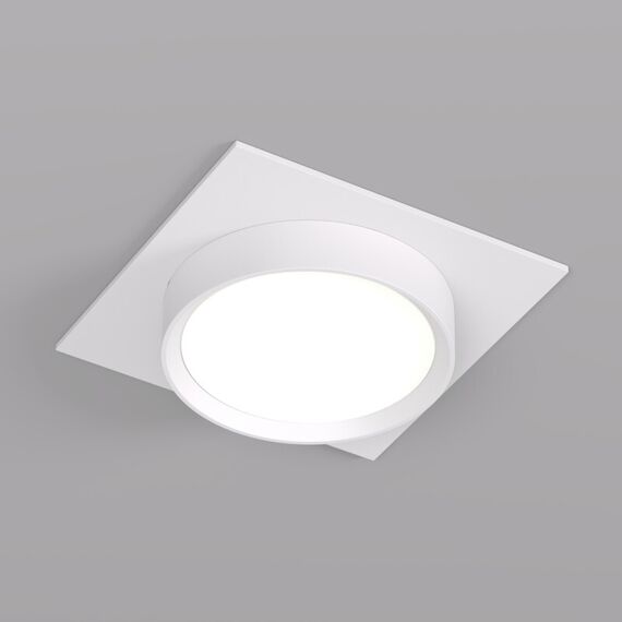 Denkirs DK2091-WH Встраиваемый светильник FLAT, IP 20, до 15 Вт, GX53, LED, белый, алюминий