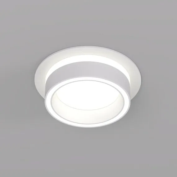 Denkirs DK2100-WH Встраиваемый светильник NIKO, IP 20, до 15 Вт, GX53, LED, белый, акрил, алюминий