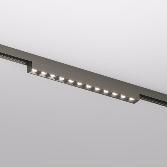 Denkirs DK5771-DN Светильник для трека SHINE GRILL со светодиодом, L231*W19*H27, 48V DC, 10W, RA?90, 3000K, IP20, темный никель, алюминий