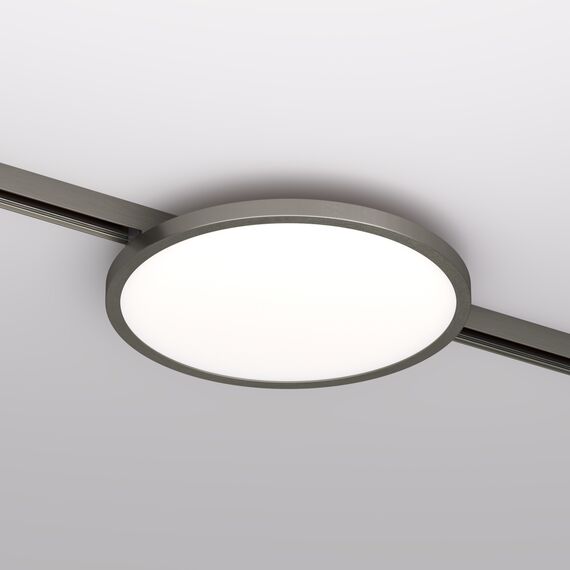 Denkirs DK5763-DN Светильник для трека SHINE FLOW со светодиодом, D198*H27, 48V DC, 15W, RA?90, 3000K, IP20, темный никель, алюминий