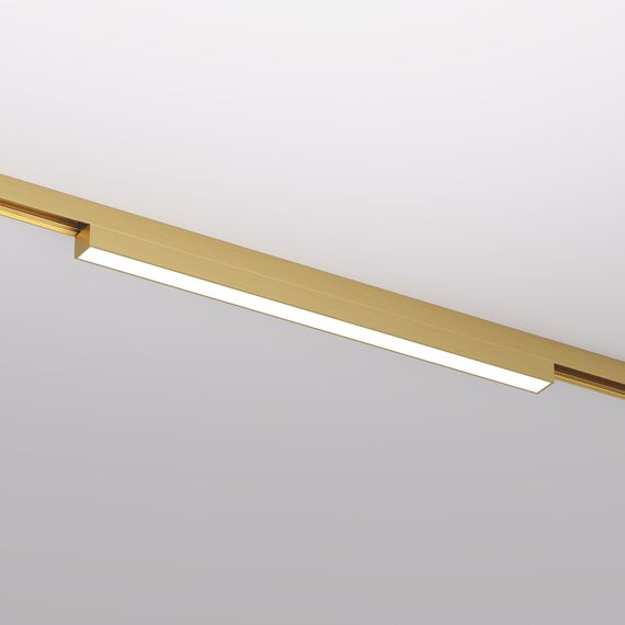 Denkirs DK5751-SB Светильник для трека SHINE LINEAR со светодиодом, L301*W19*H27, 48V DC, 12W, RA?90, 3000K, IP20, сатинированная латунь, алюминий