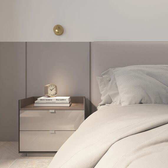 Denkirs DK5072-SB Бра SHINE WALL со светодиодом, D104*H68, IP20, 3000К, 3W, RA?90, сатинированная латунь, алюминий, изображение 9
