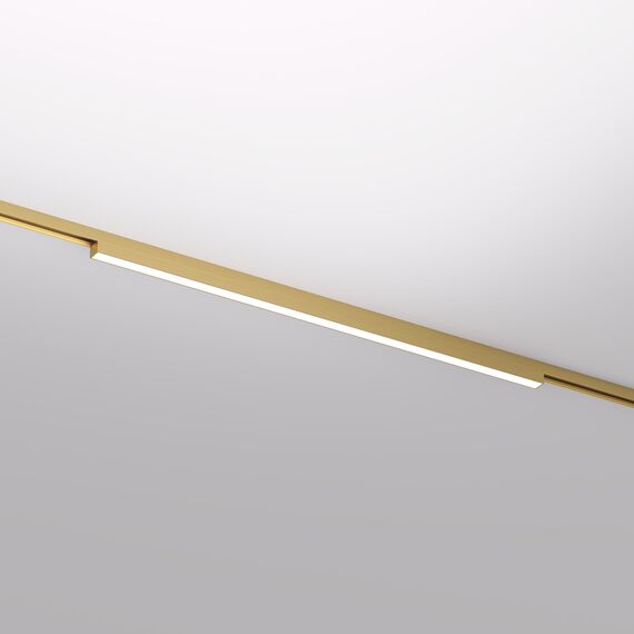 Denkirs DK5752-SB Светильник для трека SHINE LINEAR со светодиодом, L601*W19*H27, 48V DC, 24W, RA?90, 3000K, IP20, сатинированная латунь, алюминий