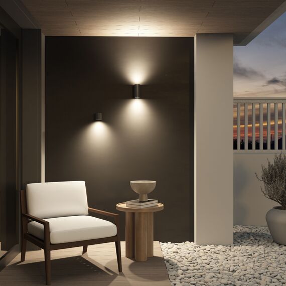 Denkirs DK9791-BK Настенный уличный светильник NARVIK, IP44, 2хGU10 LED, до 15 Вт, черный, алюминий, изображение 6