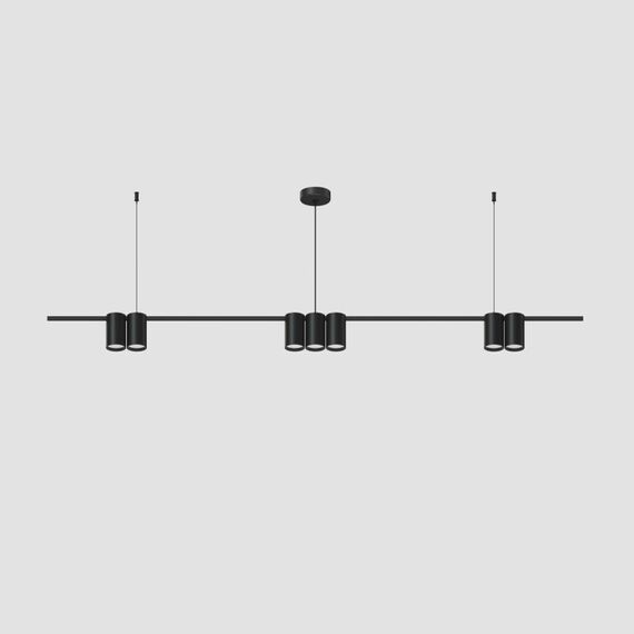 Denkirs DK4063-BK Подвесной светильник ORBIT, IP20, 7xGU10 LED до 15 Вт, черный матовый, алюминий, изображение 2