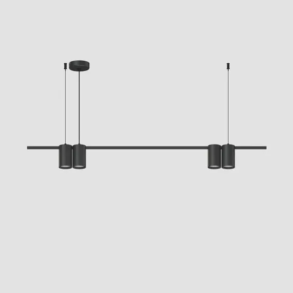 Denkirs DK4061-BK Подвесной светильник ORBIT, IP20, 4xGU10 LED до 15 Вт, черный матовый, алюминий, изображение 2