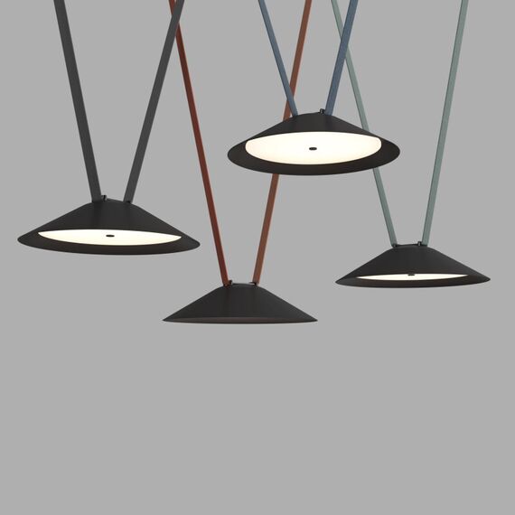 Denkirs DK5664-BK Cветильник для трека-ремня Belty Smart, серия Flow, со светодиодом, D300*H71мм, 48V DC, 20W, RA90, 120°, 2700-6500K, IP20, черный, алюминий, изображение 2