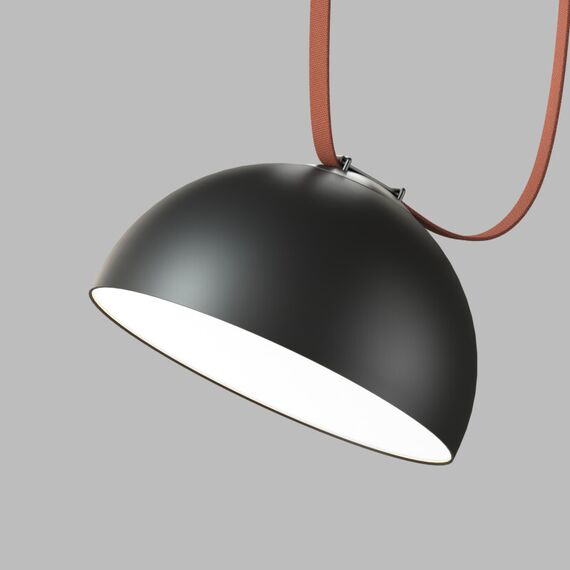 Denkirs DK5562-BK Cветильник для трека-ремня Belty, серия Flow со светодиодом, D300*H171мм, 48V DC, 28W, RA90, 120°, 4000K, IP20, черный, алюминий