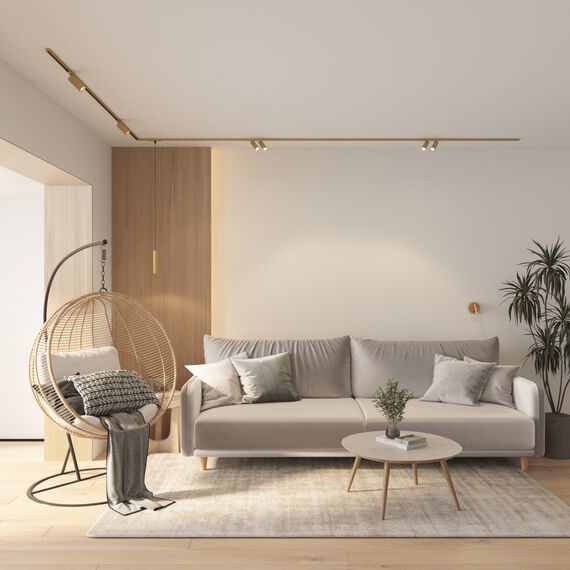Denkirs DK5744-SB Светильник для трека SHINE SPOT со светодиодом, D40*H200 кабель 1500мм, 48V DC, 8W, RA?90, 3000K, IP20, сатинированная латунь, алюминий, изображение 3