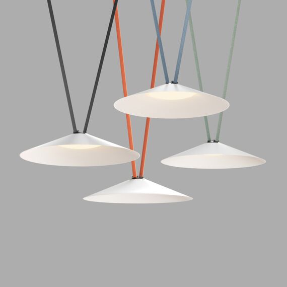 Denkirs DK5569-WH+BK Cветильник для трека-ремня Belty, серия Flow, со светодиодом, D600*H122мм, 48V DC, 24W, RA90, 120°, 3000K, IP20, белый с черным, алюминий, изображение 2