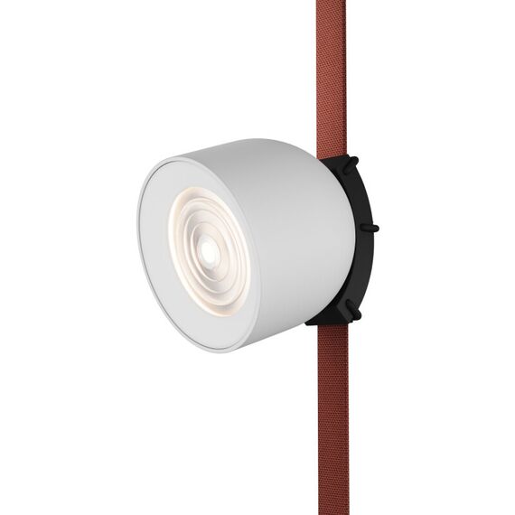 Denkirs DK5640-WH+BK Поворотный светильник для трека-ремня Belty Smart, серия Spot, со светодиодом, D100*H107мм, 48V DC, 12W, RA90, 38°, 2700-6000K, IP20, белый с черным, алюминий, изображение 5