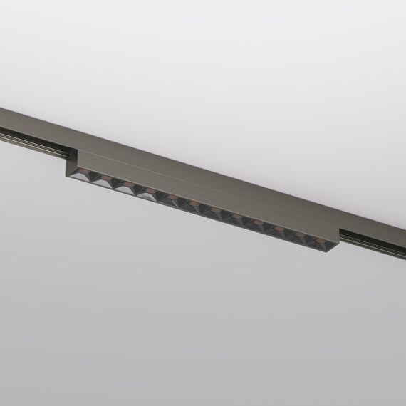 Denkirs DK5771-DN Светильник для трека SHINE GRILL со светодиодом, L231*W19*H27, 48V DC, 10W, RA?90, 3000K, IP20, темный никель, алюминий, изображение 2