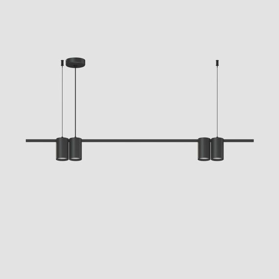 Denkirs DK4061-BK Подвесной светильник ORBIT, IP20, 4xGU10 LED до 15 Вт, черный матовый, алюминий, изображение 2